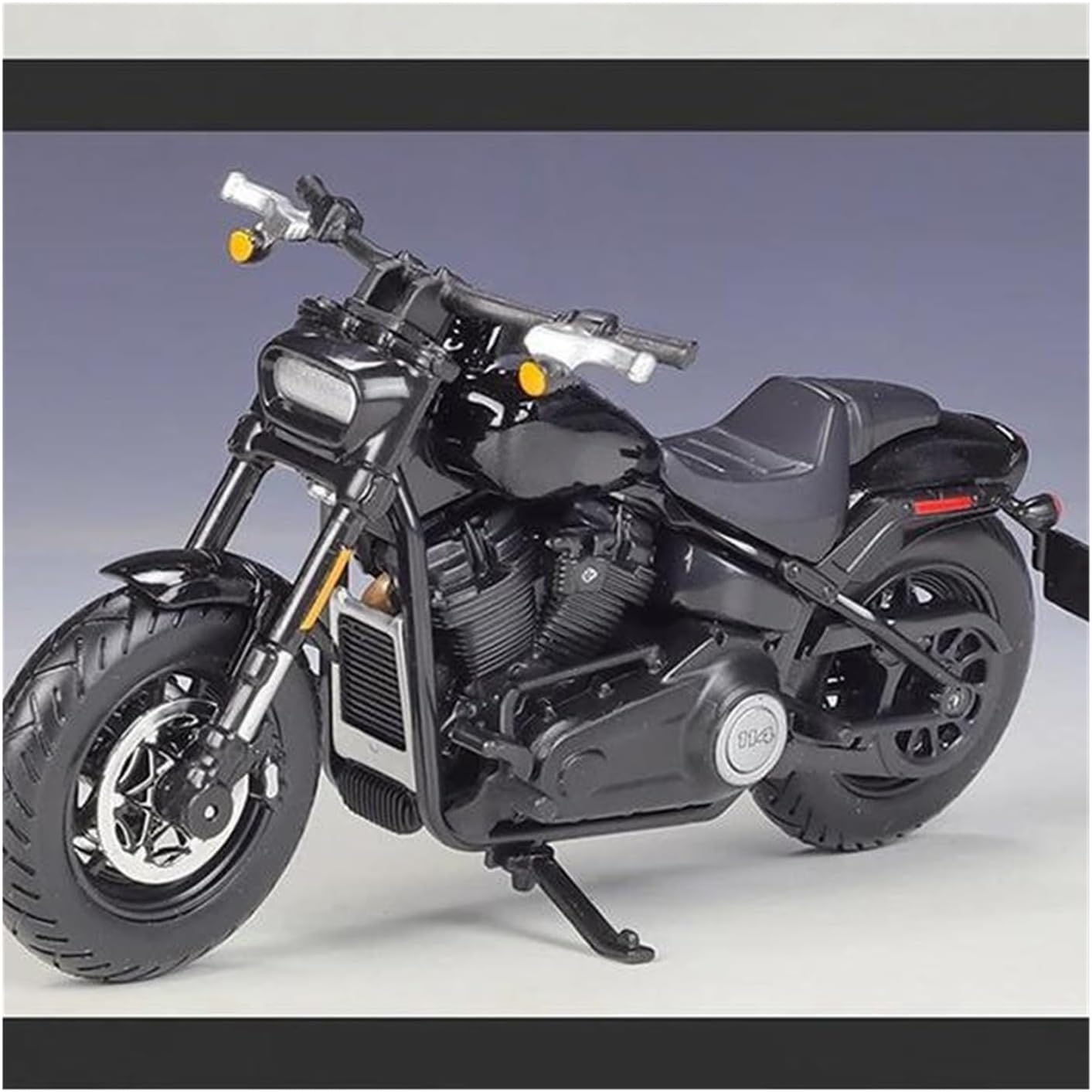 HASCBUYC 1/18 Compatible with 2022 Fat Bob 114 Diecast Metal Motorcycle Model - Alloy Fuel Tank & Spring Rear Suspension, Premium Gift for Enthusiasts(Black)