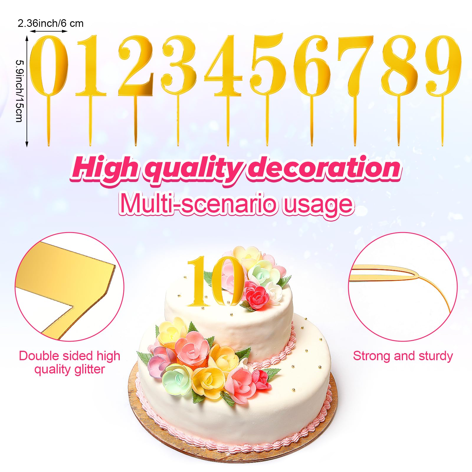 Topper Per Torta Commestibile O Cialda Da 19,1 Cm Con Cornice Musicale - Foto 7