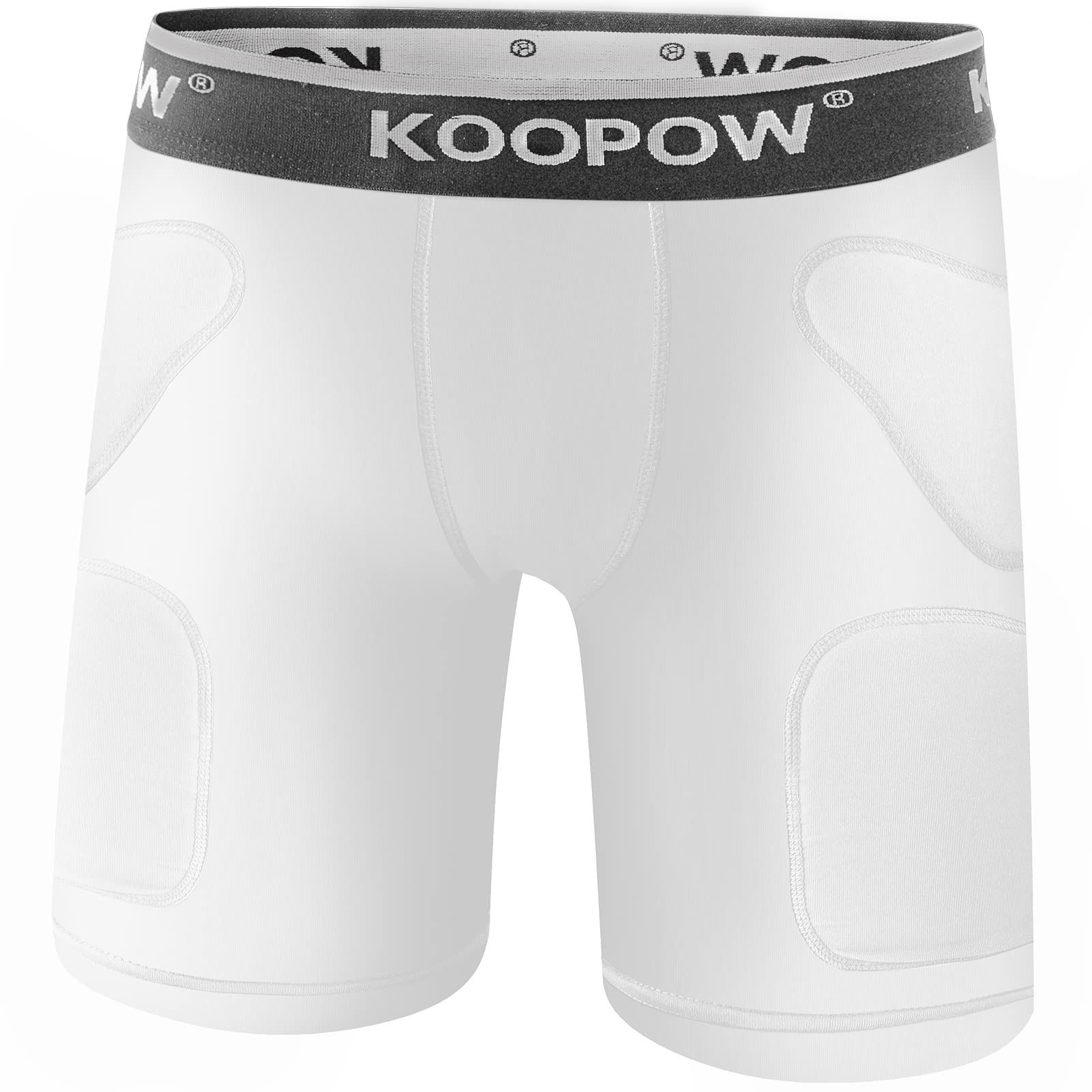KOOPOW Youth Sliding Shorts Boys Padded Slider Shorts Sliding Pads with Cup Pocket for Baseball, Football, Hockey, Lacrosse