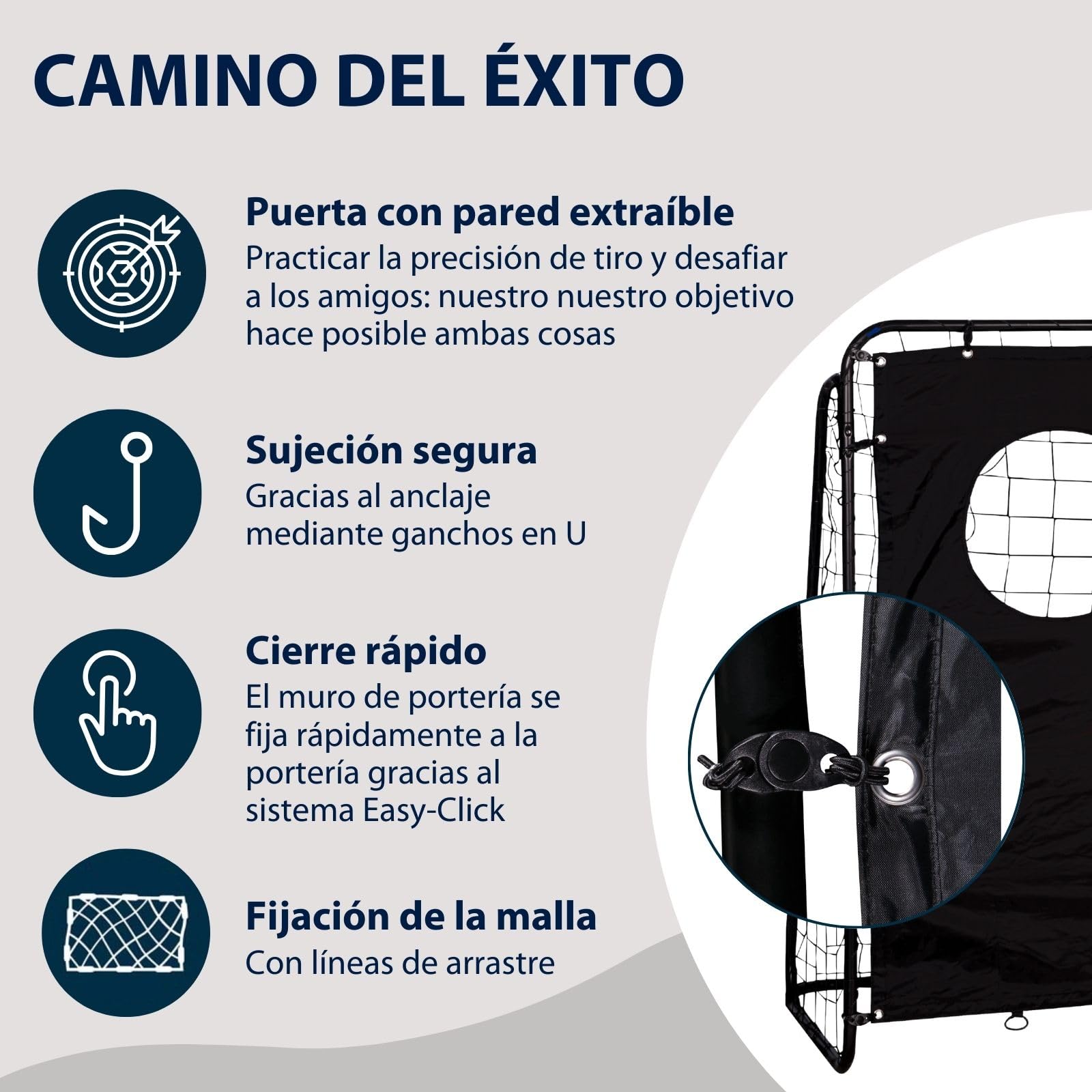 Hudora Trainer Mit Torwand - Portería de fútbol Unisex Adulto