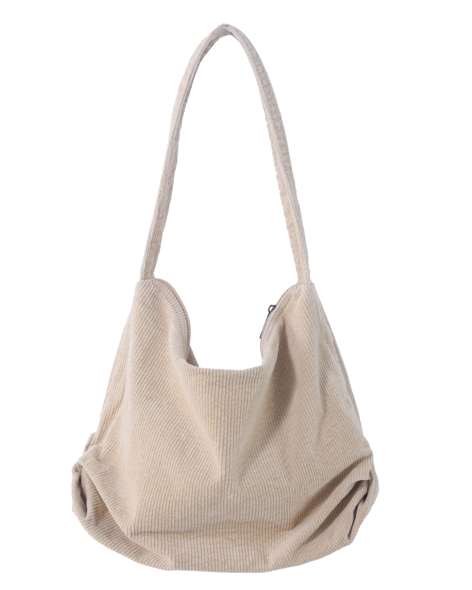 ALUWU Corduroy Tote Bag for Women Girl Canvas Shoulder Handbags Cute Large Purse