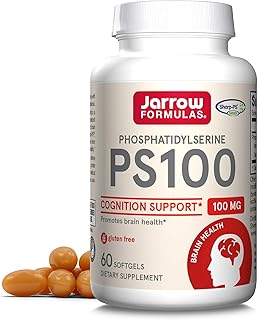 Jarrow Formulas PS100 Phosphatidylserine 100 mg, Dietary Supplement for Brain Health and Cognition Support, 60 Softgels, 20-60 Day Supply
