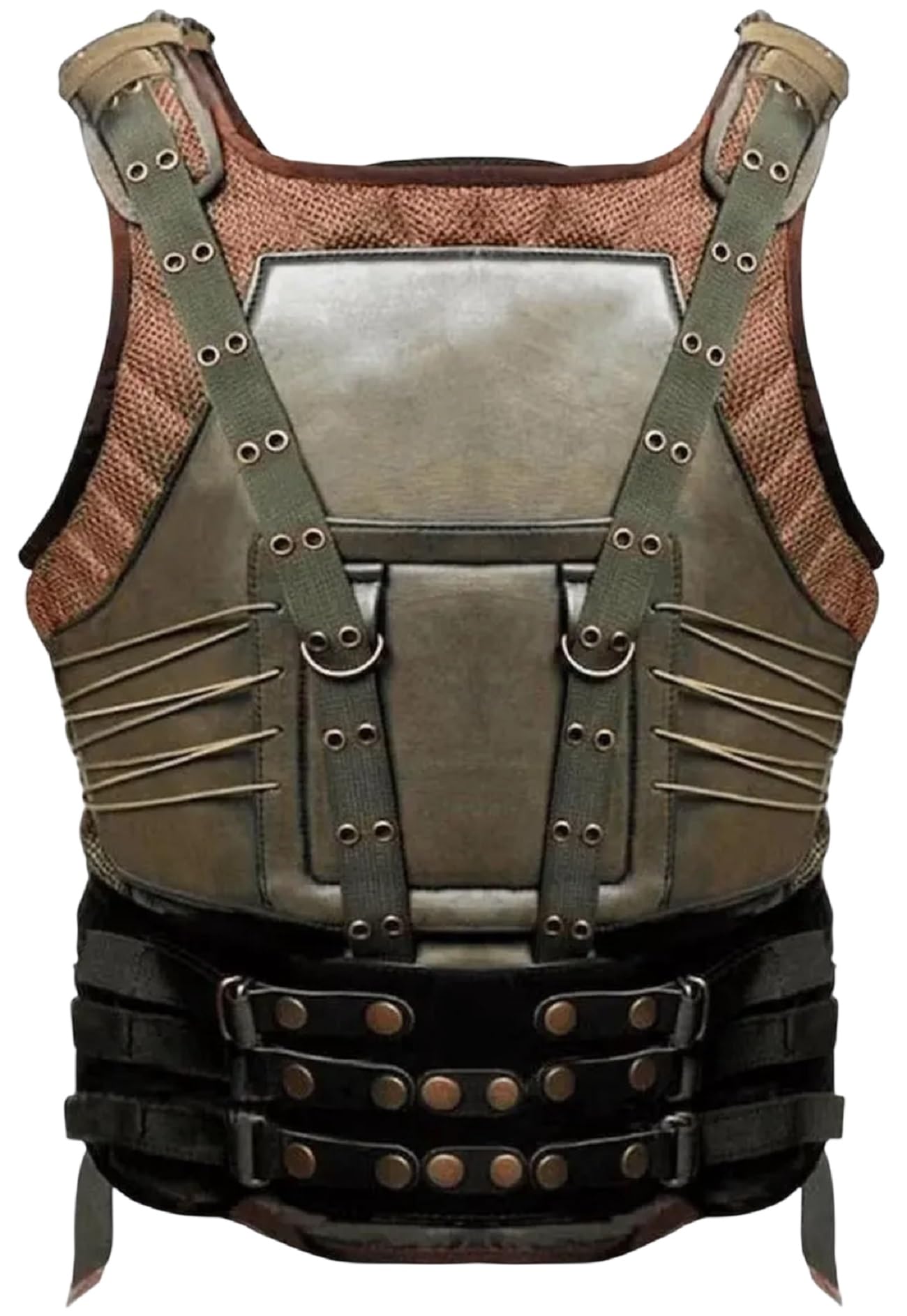 Gilet da uomo in stile militare scuro, ispirato al famoso film Bane Knight, costume gotico