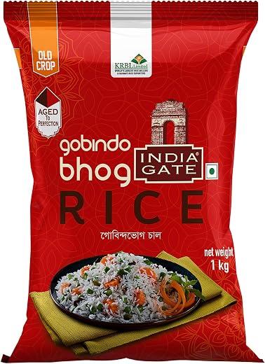 India Gate Raw and Aged gobindobhog Rice 1kg