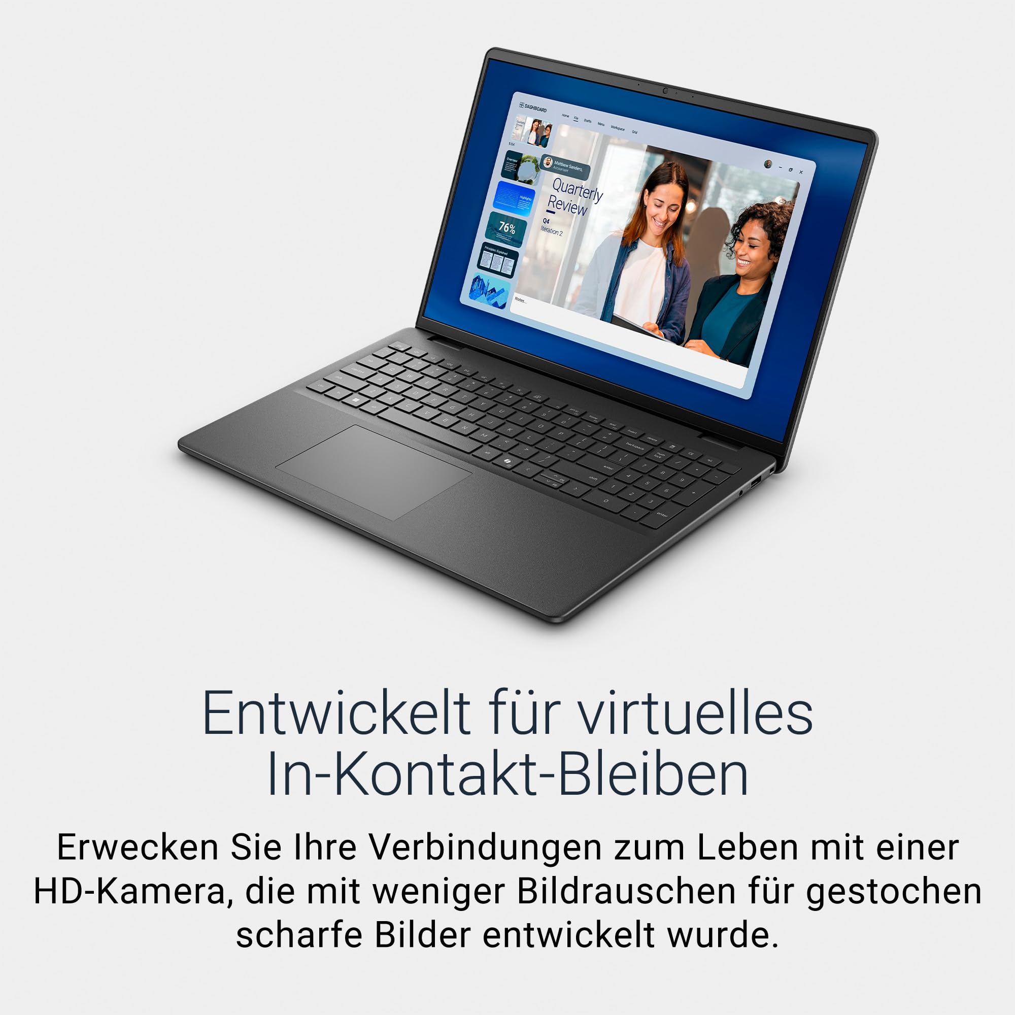 Dell 16 Laptop DC16255, 16 Zoll 2K WVA entspiegelt 16:10, AMD Ryzen 7 250, 16GB DDR5, 1TB SSD, AMD Radeon, Windows 11 Home, QWERTZ beleuchtet, Carbon Black (Netzteil separat erhältlich)