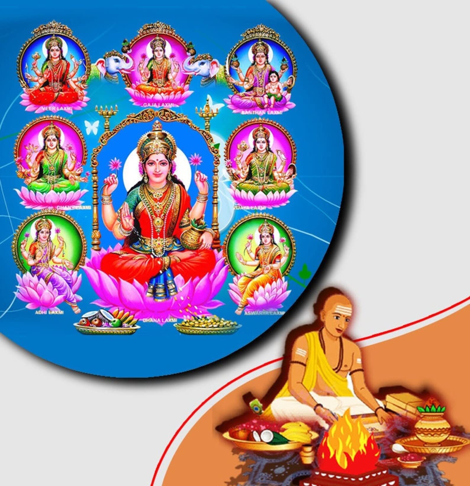 Buy Vishaka Arts Ashta Laxmi Puja and Yagna / Online Puja Service for