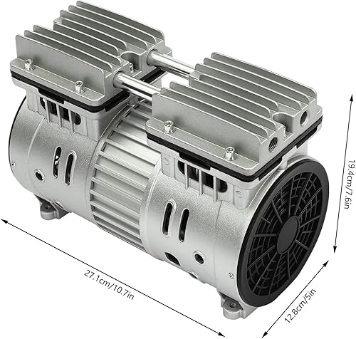 Miniatura 2 de Motor de compresor de aire sin aceite, bomba de aire silenciosa sin aceite de 110 V, cabezal de compresor de aire, motor de cabeza de bomba de aire