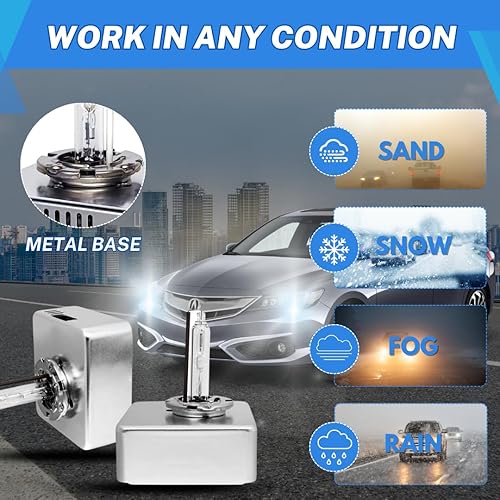 Miniatura 5 de SOCAL-LED - 2 Focos de xenón HID Serie D, de 35 W CA, originales de fábrica, para faros delanteros, reemplazo directo.