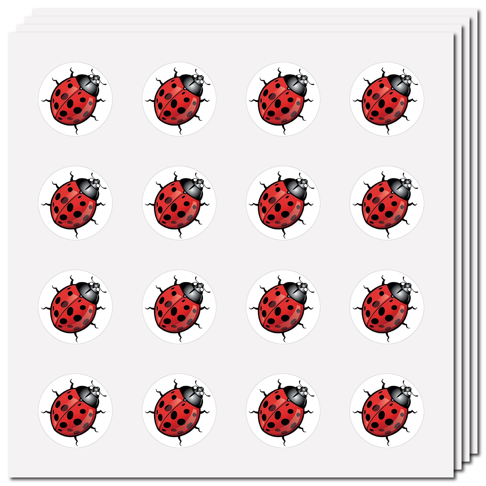 Lot de 50 autocollants coccinelles mignonnes en vinyle imperméable pour bouteille d'eau, ordinateur portable, skateboard, guitare, scrapbooking, téléphone, vélo, ordinateur pour enfants et adolescents