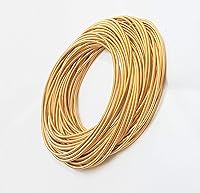 Vista 5 de Gold Guitar String Coil Bracelets Stack Stainless Steel Set Layered Thin