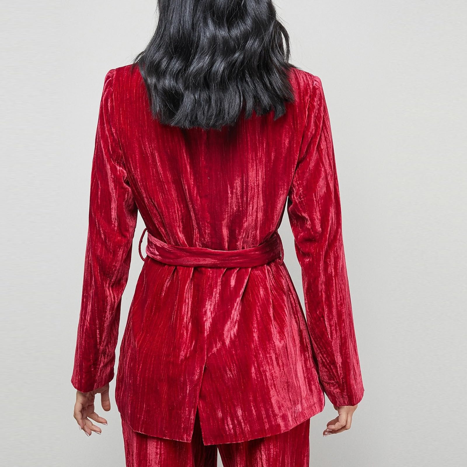 Due Pezzi Donna Scuola Vita ​Alt Autunno Top E Pantaloni Manica Lunga Moderno Girocollo Adatto Stirata Tinta
