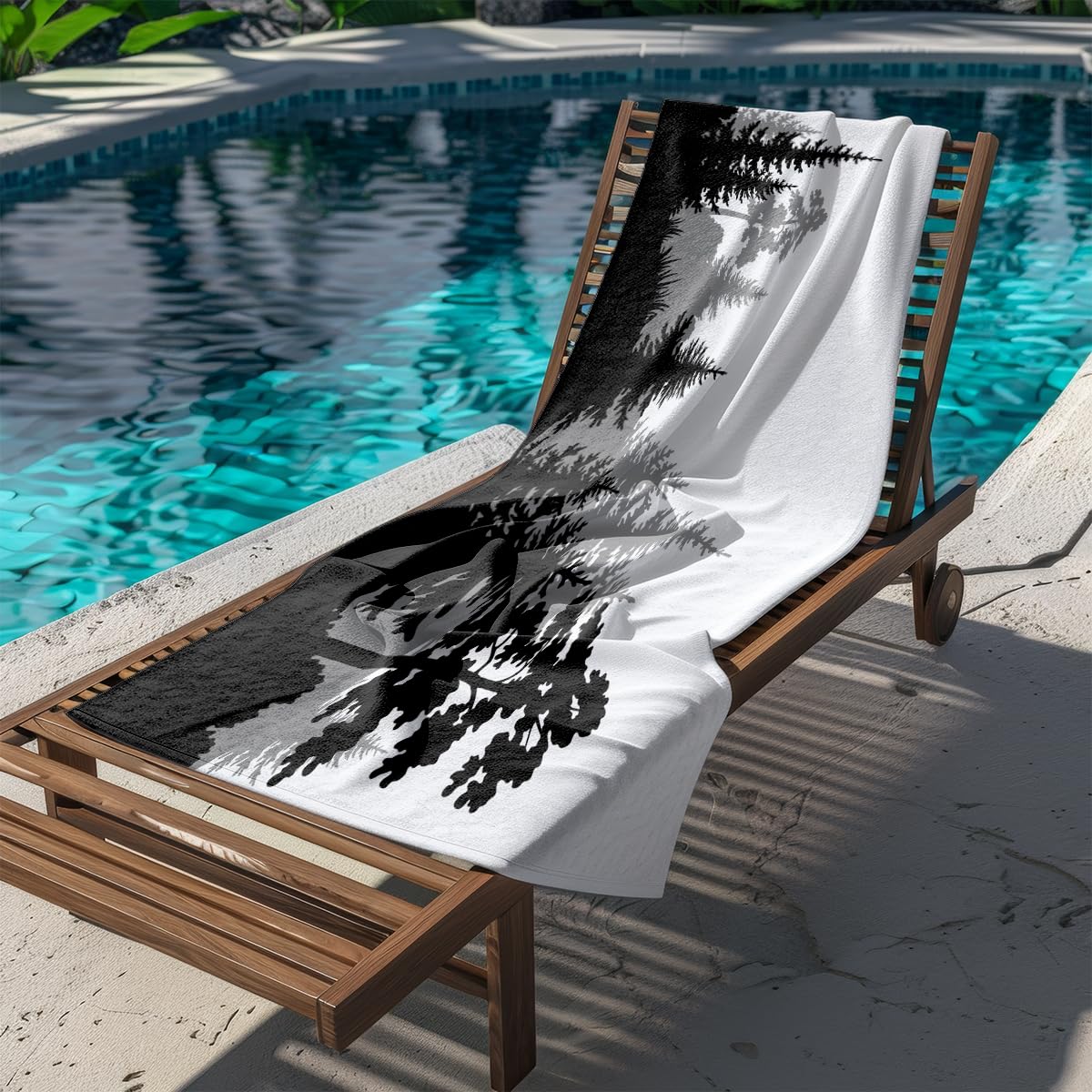 Strandtuch Grauer Schwarzer Baum Microfaser Handtücher Strandtuch XXL Tragbar Bath Towel Sand Proof Strandhandtuch Groß Beach Towel Ultraleicht Schnelltrocknend Antirutsch Strandtücher 100x200cm