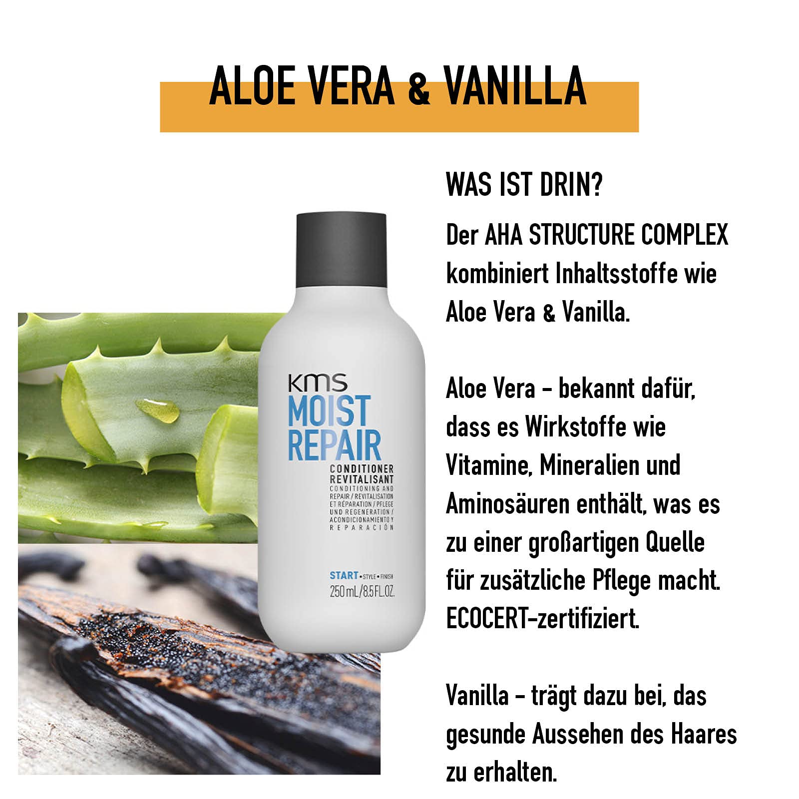 KMS MOISTREPAIR Conditioner für normales bis starkes Haar, 250 ml