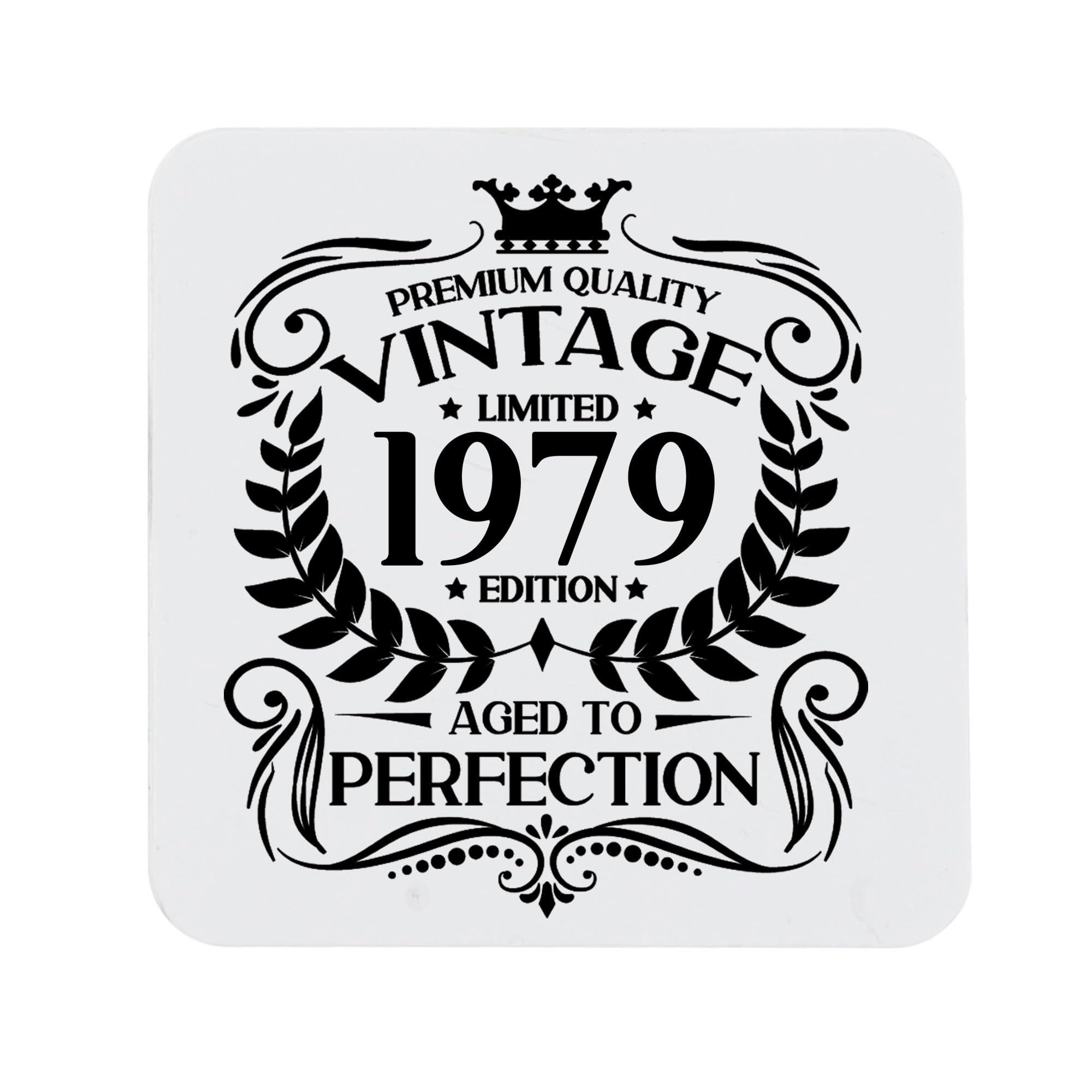 80th Birthday Gift for Men Vintage 1946 Aged to Perfection Engraved Slate Coaster Present for 80 Year Old Etched Natural Slate Placemat (Round Slate) — view 56
