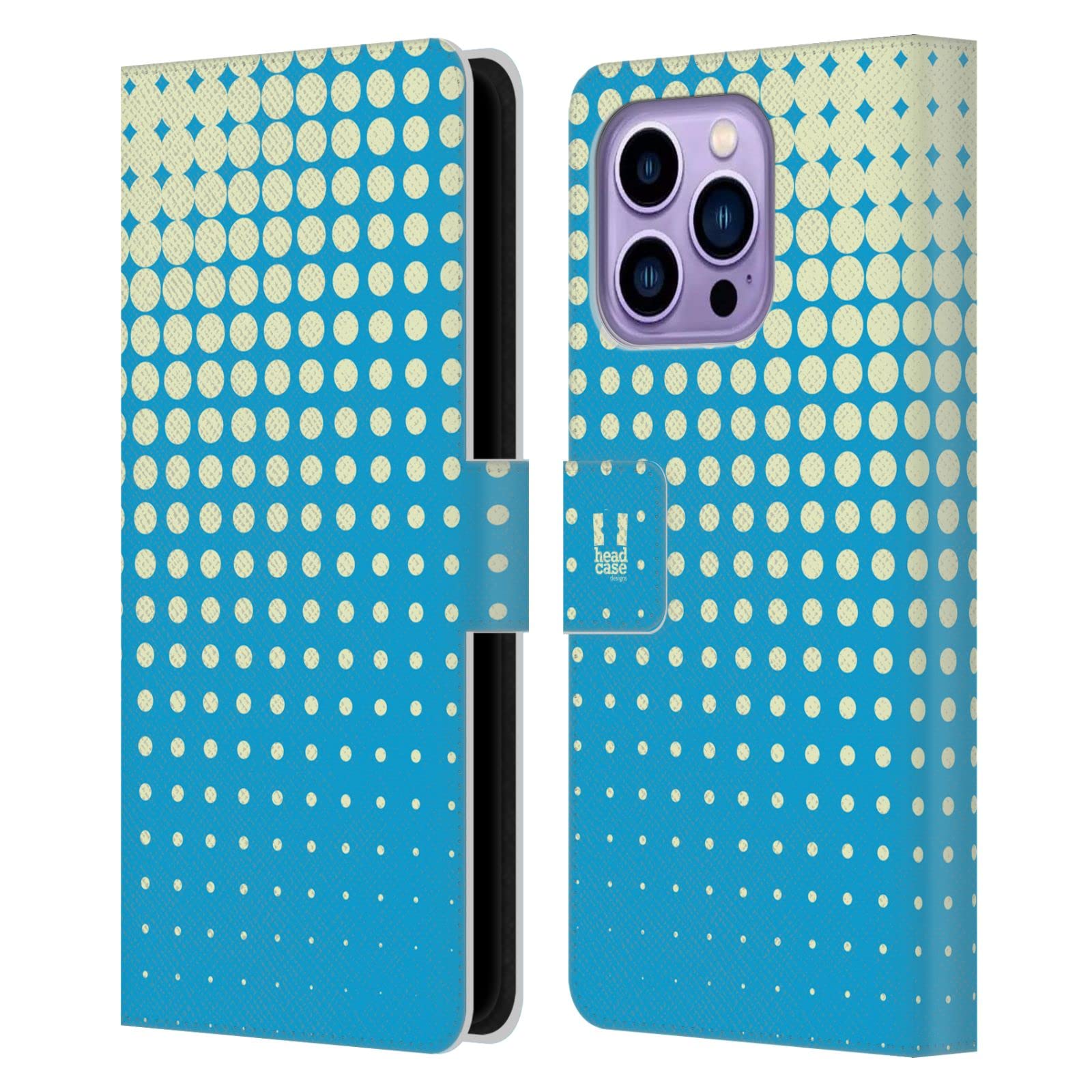 Carcasa de cuero iPhone 14 Pro Max de diseño texturizado Cielo 7