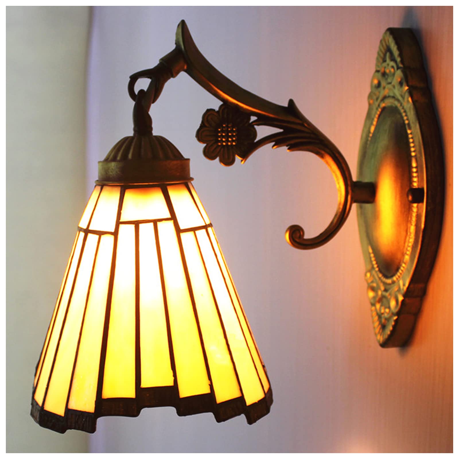 Lampy Ścienne, Kreatywne Lampy Nocne W Stylu Tiffany Ręcznie Robione Witraże Do Domu Do Sypialni, Oświetlenie Wewnętrzne