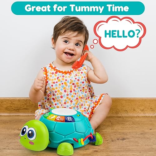 Miniatura 5 de Juguete de gateo para bebés de 6 a 12 meses, 8 en 1 juguete musical de aprendizaje de tortuga para bebés de 0-3-6 7 8 9 12-18 juguete educativo con