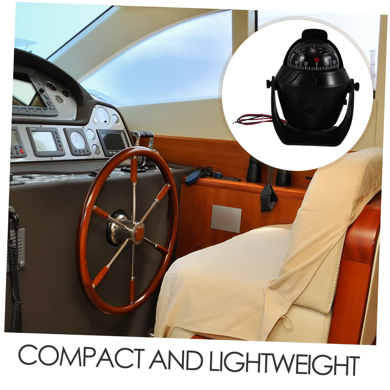 Brújula De Coche: Brújula De Navegación con Iluminación - Navegación Marina para Salpicaderos De Vehículos, Y Excursiones De Caza