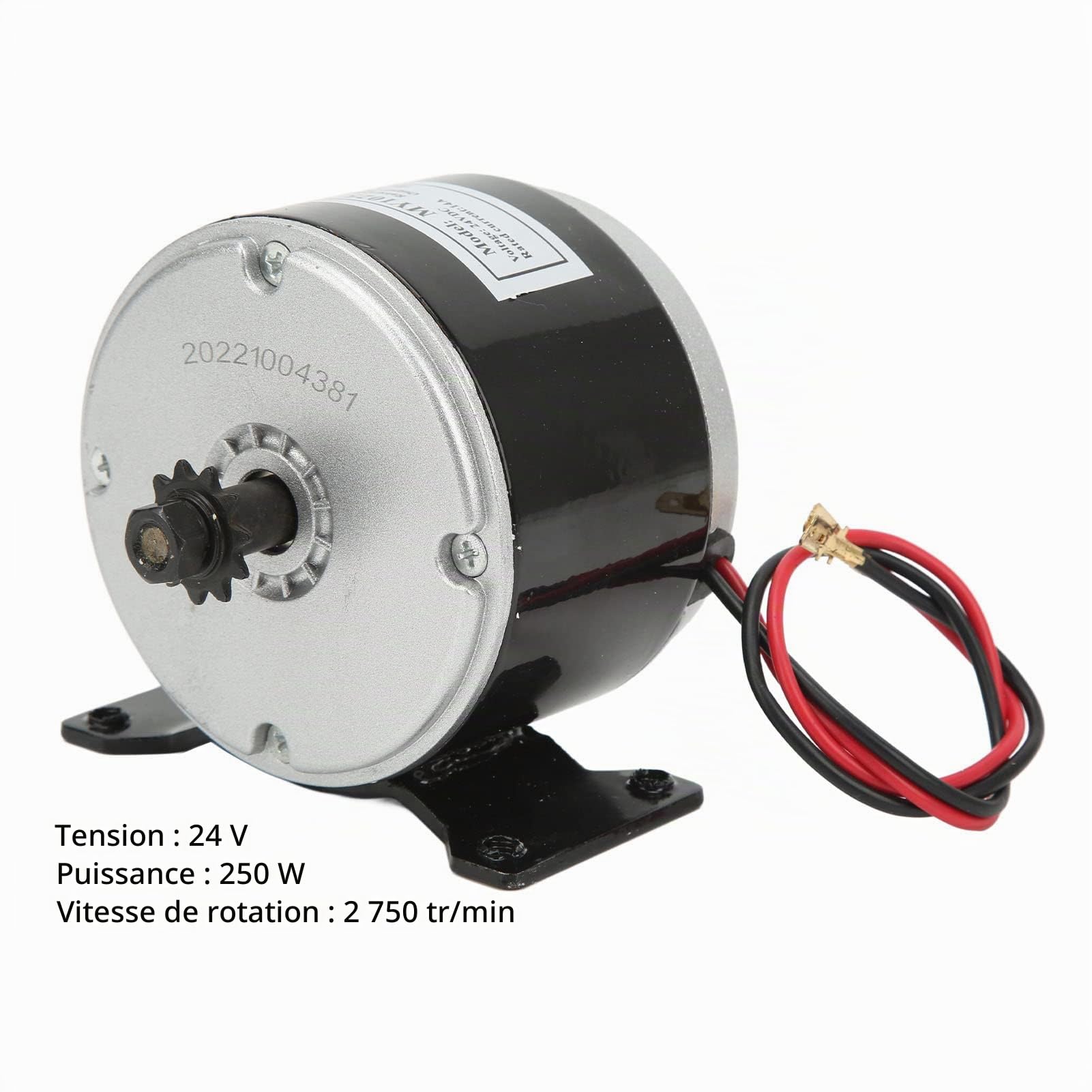 Moteur Brossé 24 V 250 W, 2750 Tr/Min Moteur Électrique Haute Vitesse pour Vélo Électrique, Scooter, Tricycle