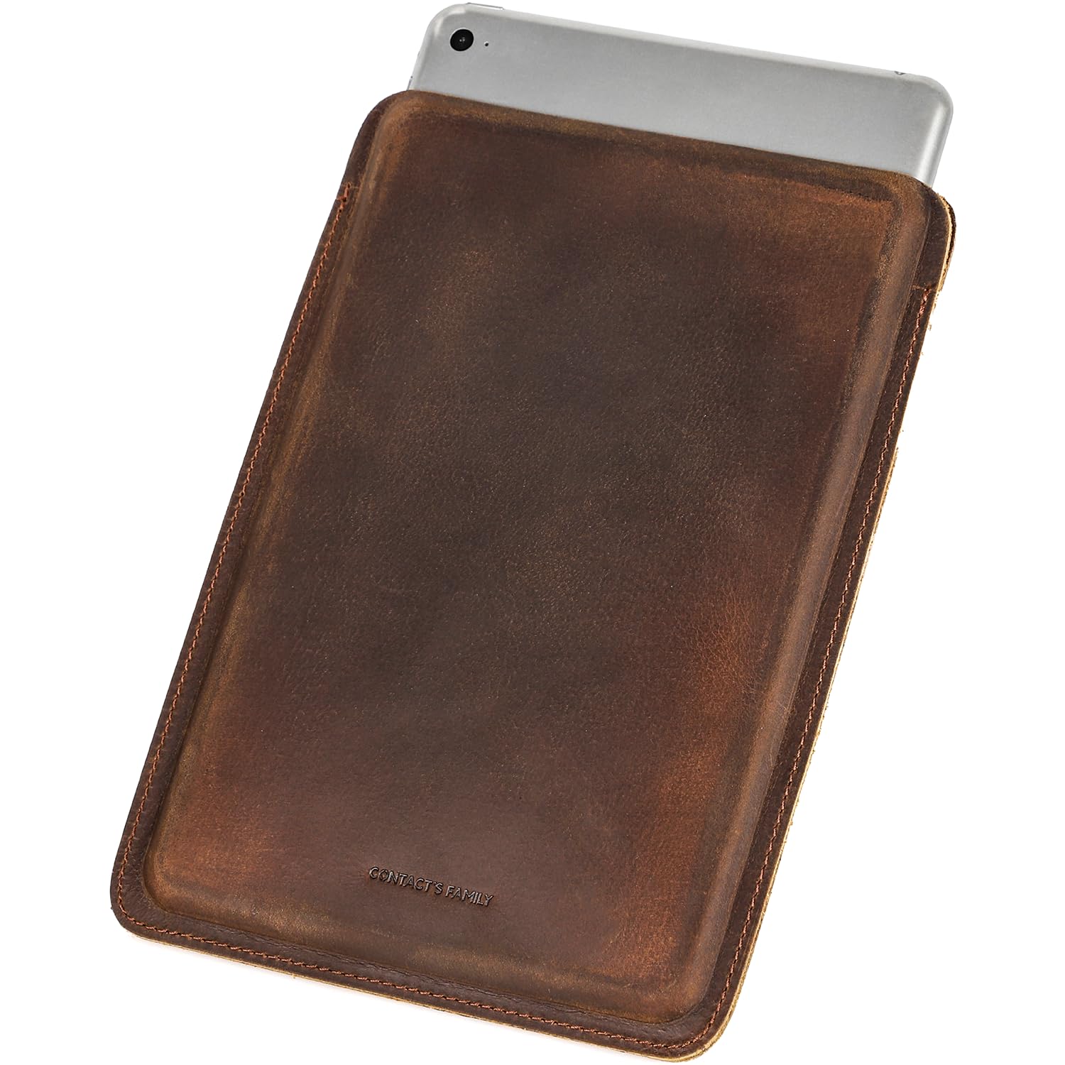 Top Grain Leather 8.3" Slim Tablet Case Protector, Solid Minimalist Vintage Design, Handmade, Compatible with 8.3" iPad mini 6 iPad mini 7.9" A1599 A1600 A1538 A1550 A2133, Coffee 8.3 Inch