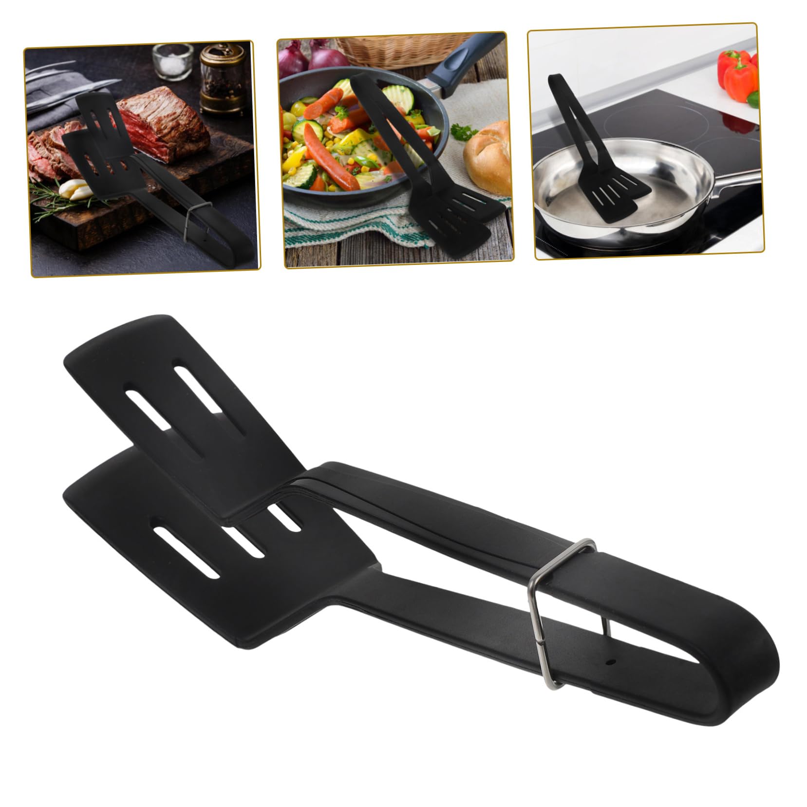 Supvox 4stücke Silicone Barbecue Clamp Spatula Multifunktionale Küchenzange Für Grill Und Pfanne Hitzebeständig Aus Lebensmittelechtem Silikon Zum Wenden Von Steak Fisch Und Mehr
