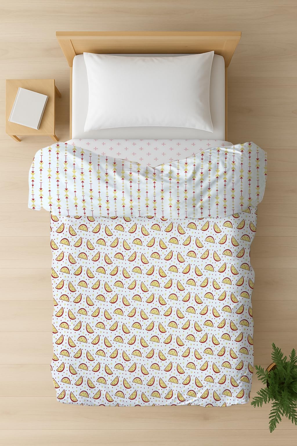 Mafatlal CuddleCot Reversible Soft Cotton Single Blanket 90x60 Inch | Breathable AC Dohar for Kids | Skin-Friendly Summer Bedding | for Boys & Girls | Blazing Yellow-picture-29