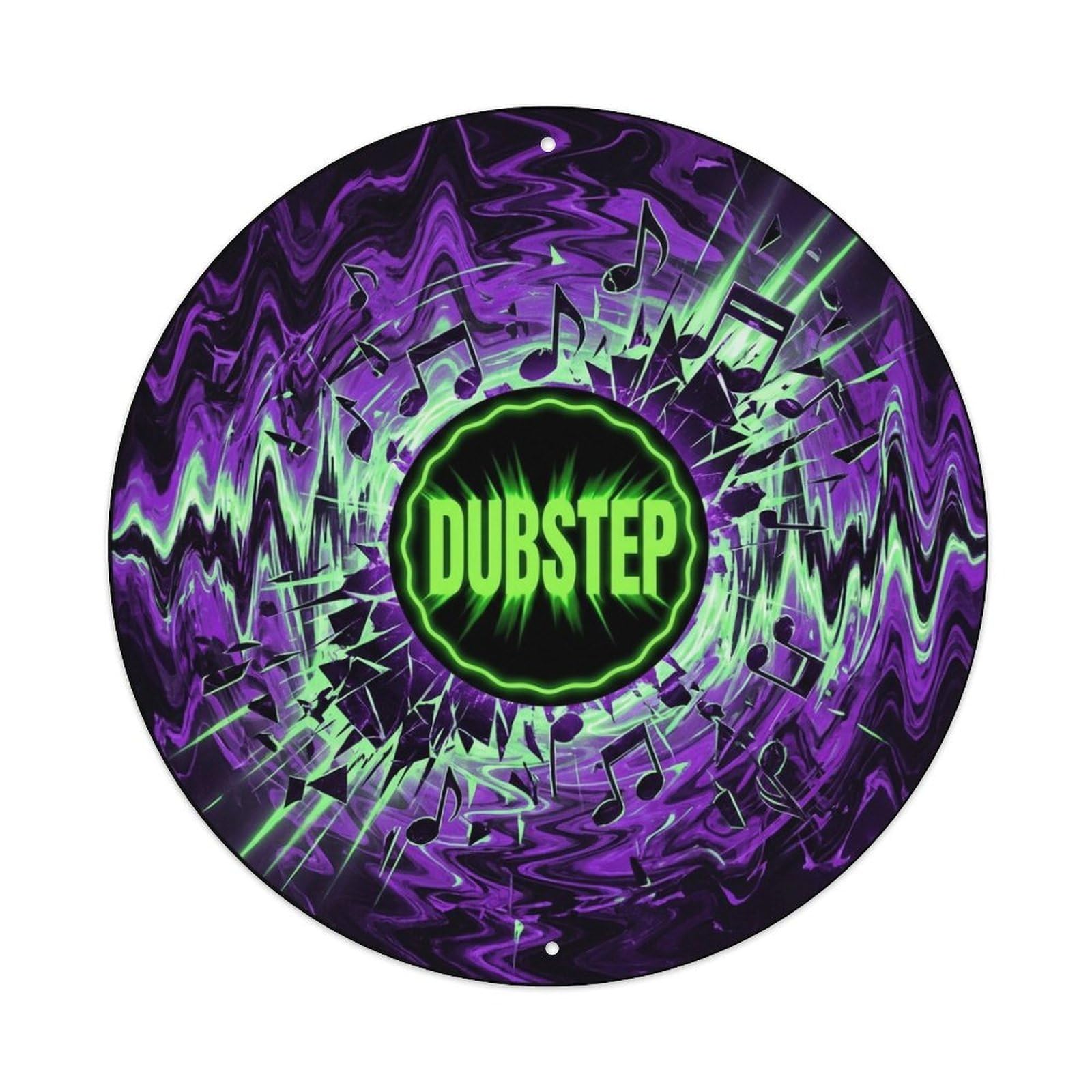 Dubstep Wobble Vinyl Records Electronic Music Cover Metal Tin Sign