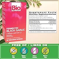 Vista 2 de Bio Nutrition Ajo Negro Fermentado - 60 Cápsulas Vegetarianas Paquete de 1
