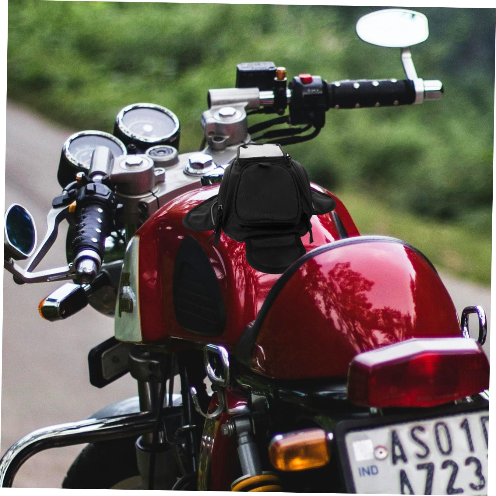 TOPBATHY Sacoche Sécurisé Grosse Magnétique Capacité Réservoir de Moto Imperméable, en Tissu Rangement pour Conduite