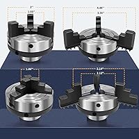 Vista 6 de Juego de Portabrocas de Tornio de Madera de 3 Pulgadas 3 Mandíbulas Portabrocas de Tornio Autocentrantes Rosca 1 x 8TPI Portabrocas de Tornio