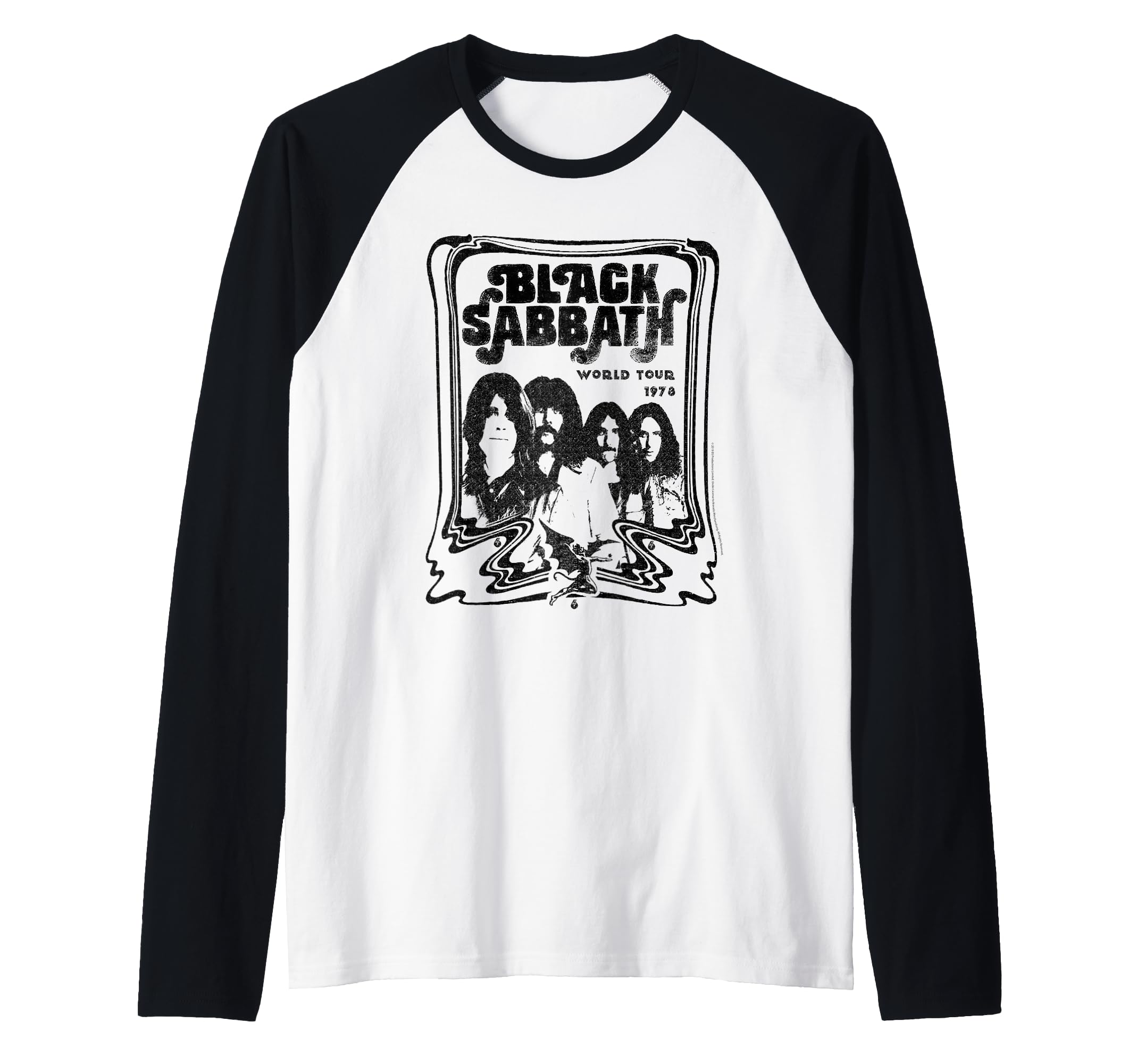 Amazon.com: Black Sabbath Official World Tour 78 B&W Raglan