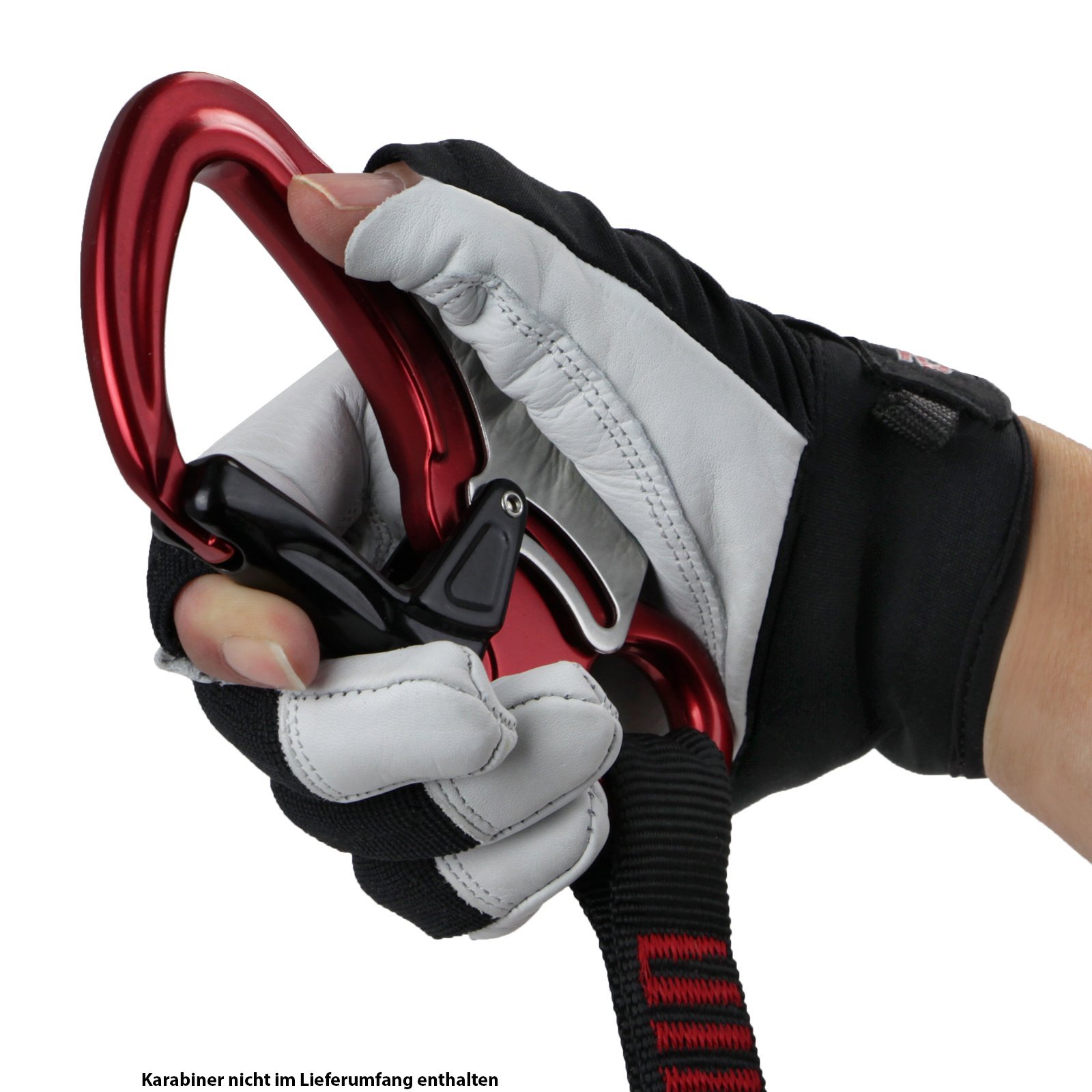 ALPIDEX Klettersteighandschuhe Unisex Echtleder Lederhandschuhe Kletterhandschuhe Half Finger Gloves Via Ferrata