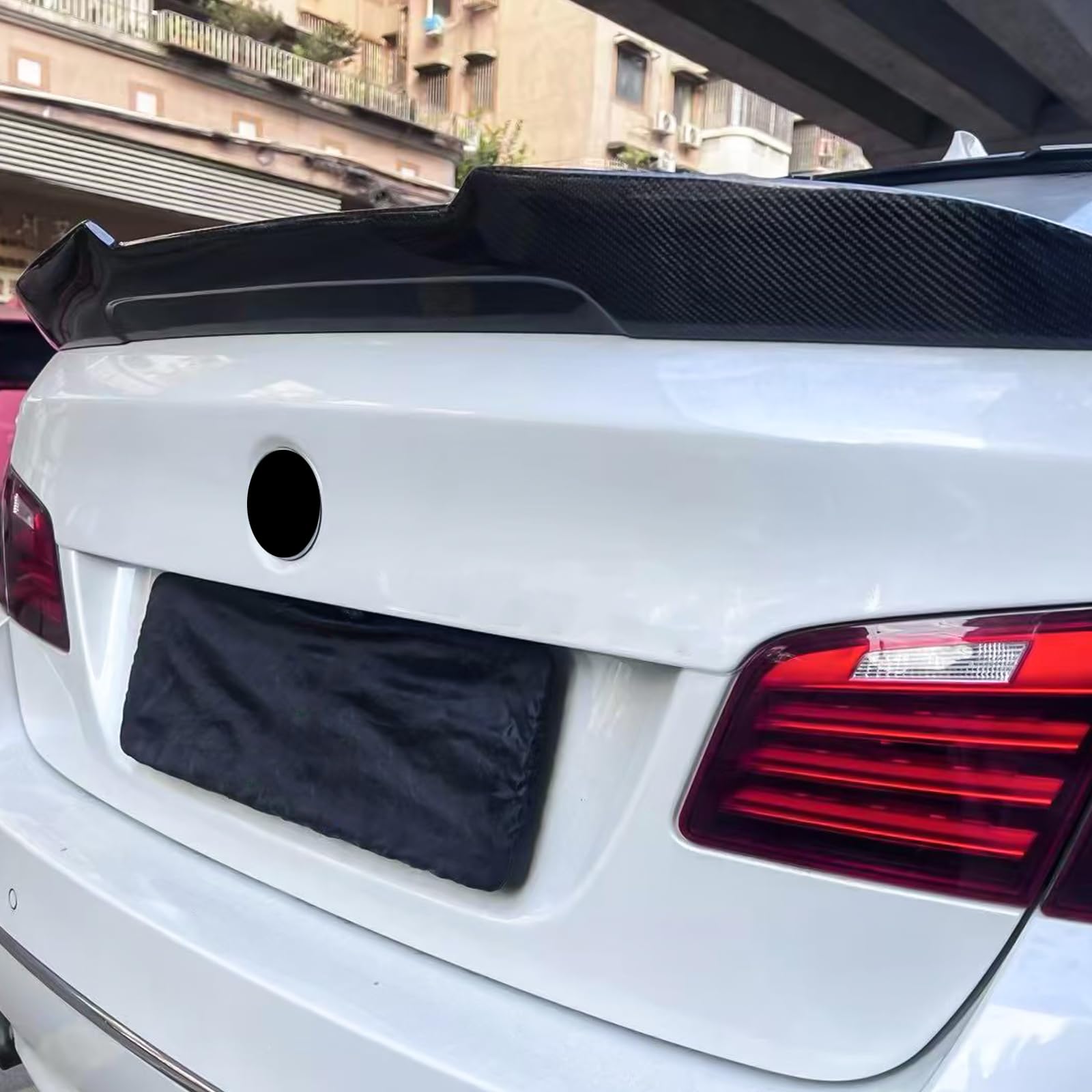 real carbon fiber rear spoiler compatible with bmw f10 5 series 2011-2016, high kick duckbill trunk lip wing for 528i 535i 550i m5