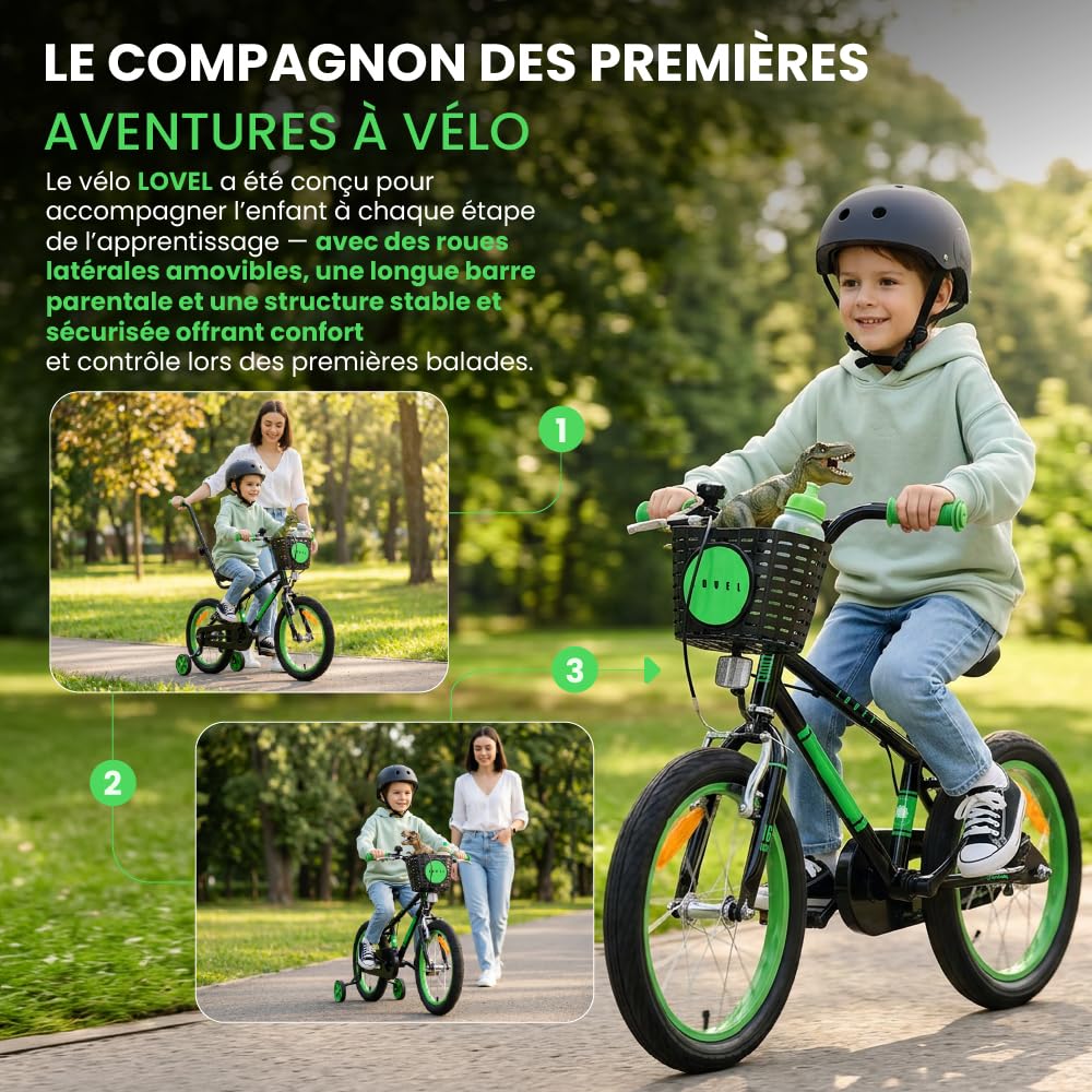sun baby LOVEL vélo Enfant Fille et garçon 14 ou 16 Pouces