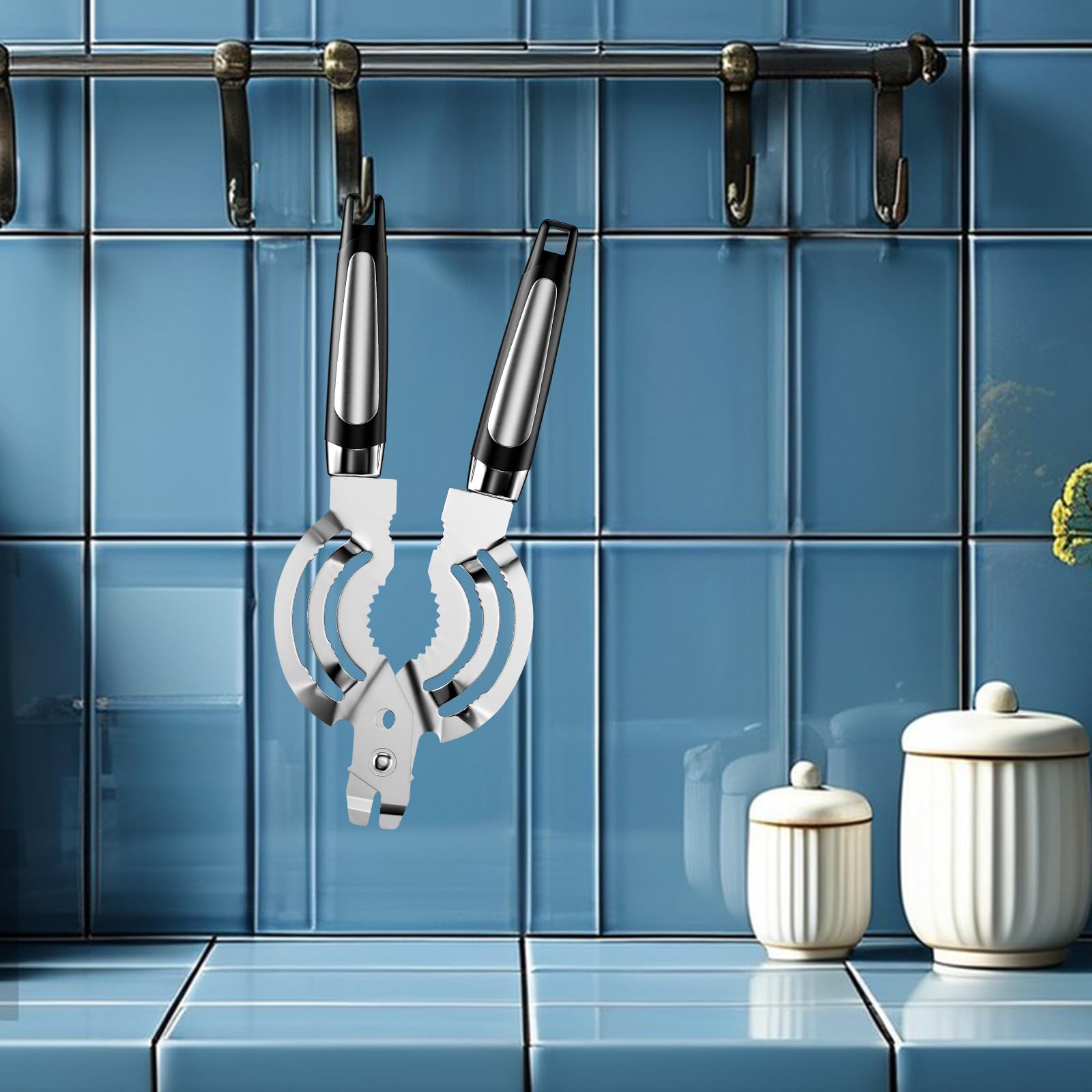 Apribarattoli Manuale In Acciaio Inox - Multifunzione Per Barattoli, Tappi E Noci - Foto 6