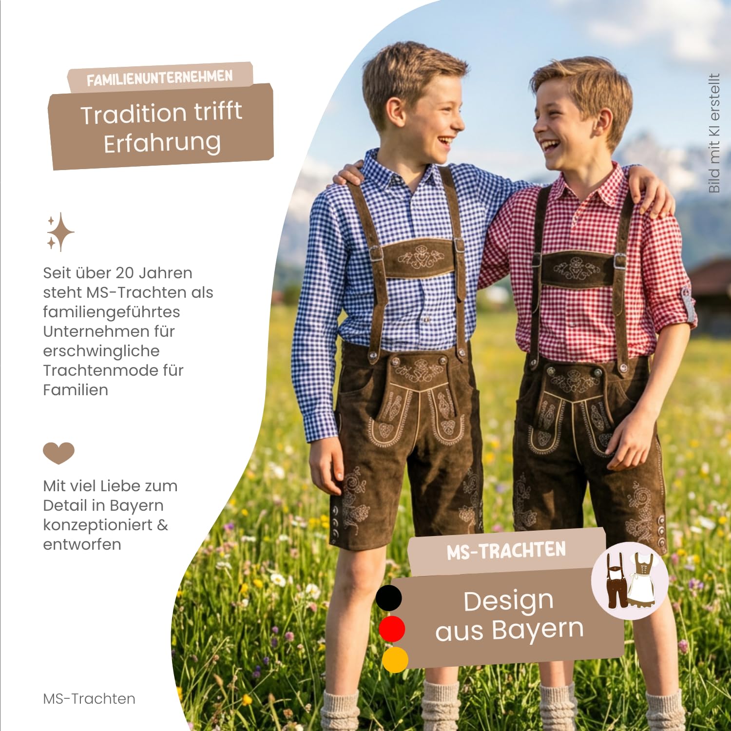 Trachtenset Leo Leo Pantaloni per Bambini in Pelle Pantaloni Tradizionali con Camicia
