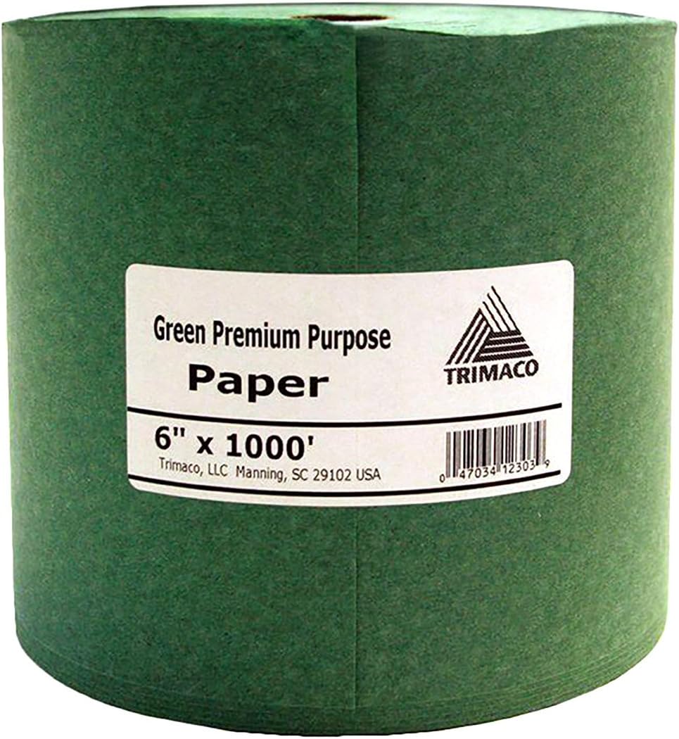 Trimaco GL6 Green Premium General Purpose Masking Paper, 6-inch x 1000-feet, 500 SQ FT