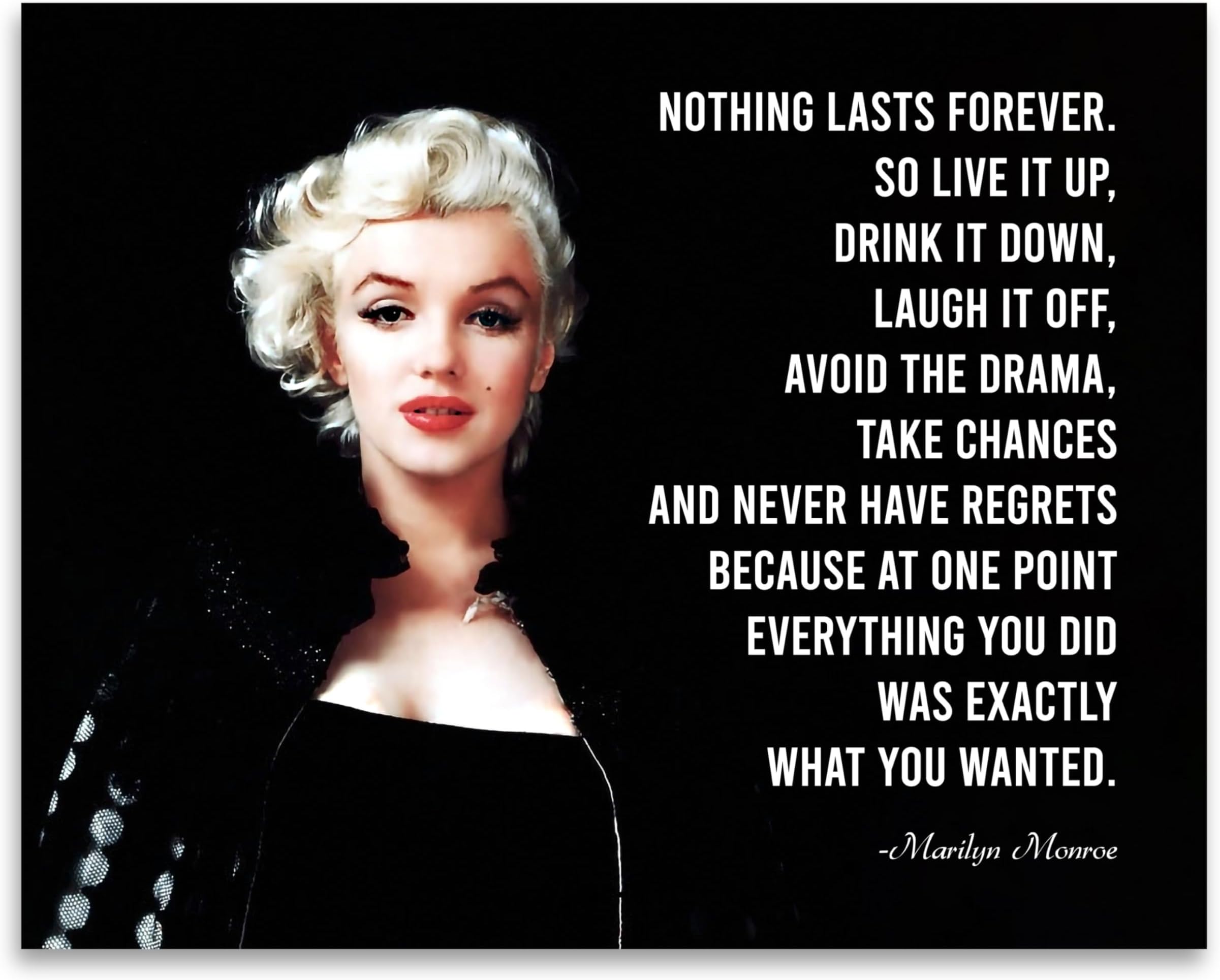 AMERICAN LUXURY GIFTS Inspirational Quote Wall Art – 10x8” Unframed Motivational Print – Vintage Glam Decor for Bedroom, Office, Vanity, or Studio – Elegant Gift for Women
