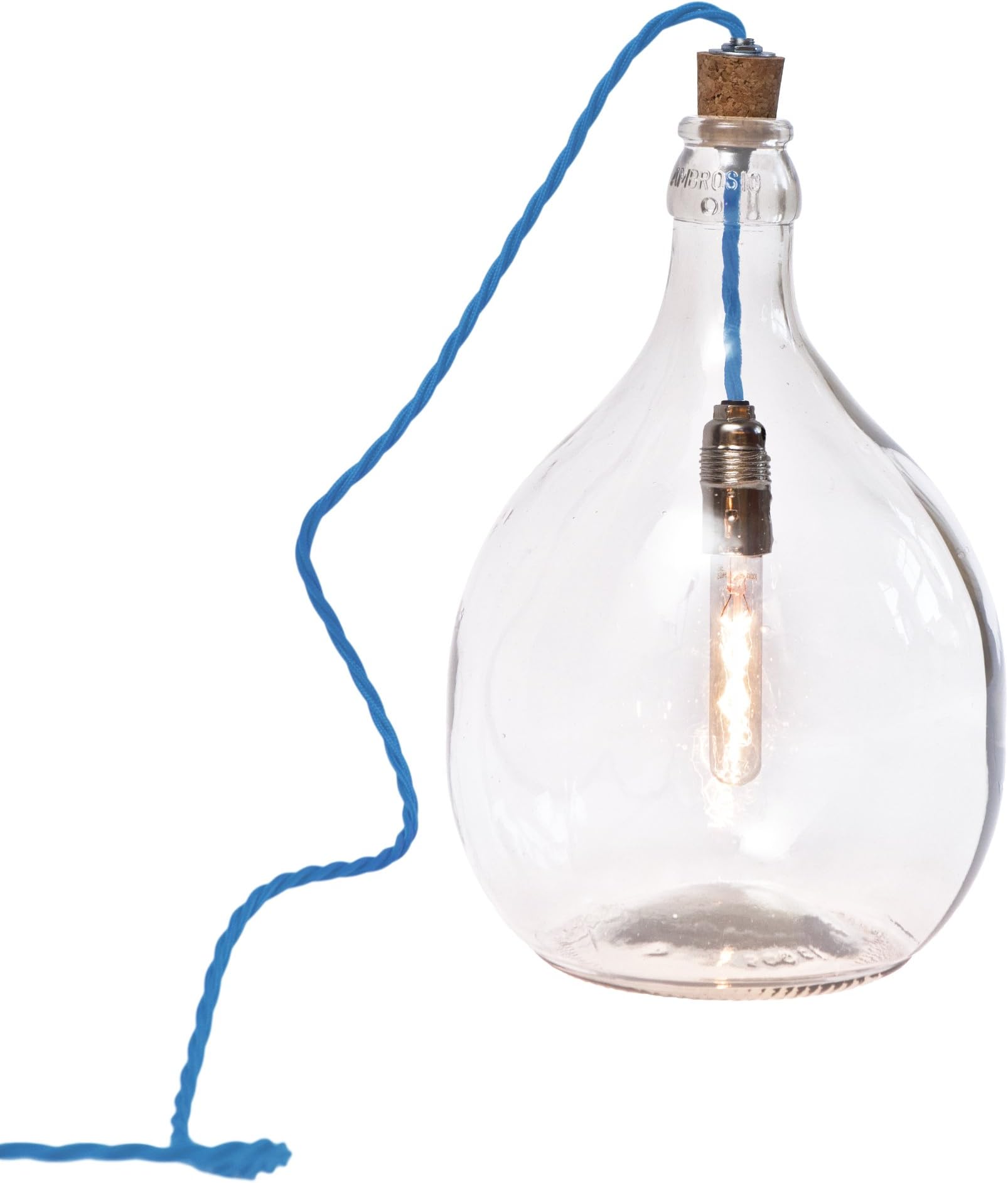 La Cachaca Glass Model Distillery One Floor Standing Small, Bright Blue