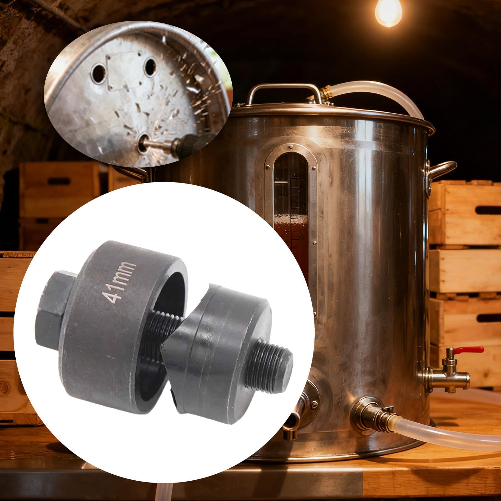 perfk Punzone per lamiera da 41 mm, di precisione, leggero, robusto, apriforo, resistente, per lamiera d'acciaio