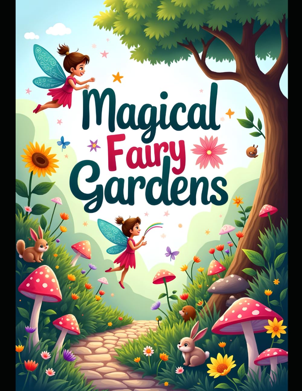 Magical Fairy Gardens Colouring Book for Kids