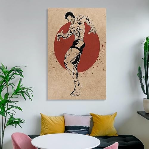 Miniatura 6 de Pósteres de pared de Baki Hanma Anime Pósteres para habitación de niños, lienzo, impresiones artísticas para decoración de pared, decoración de