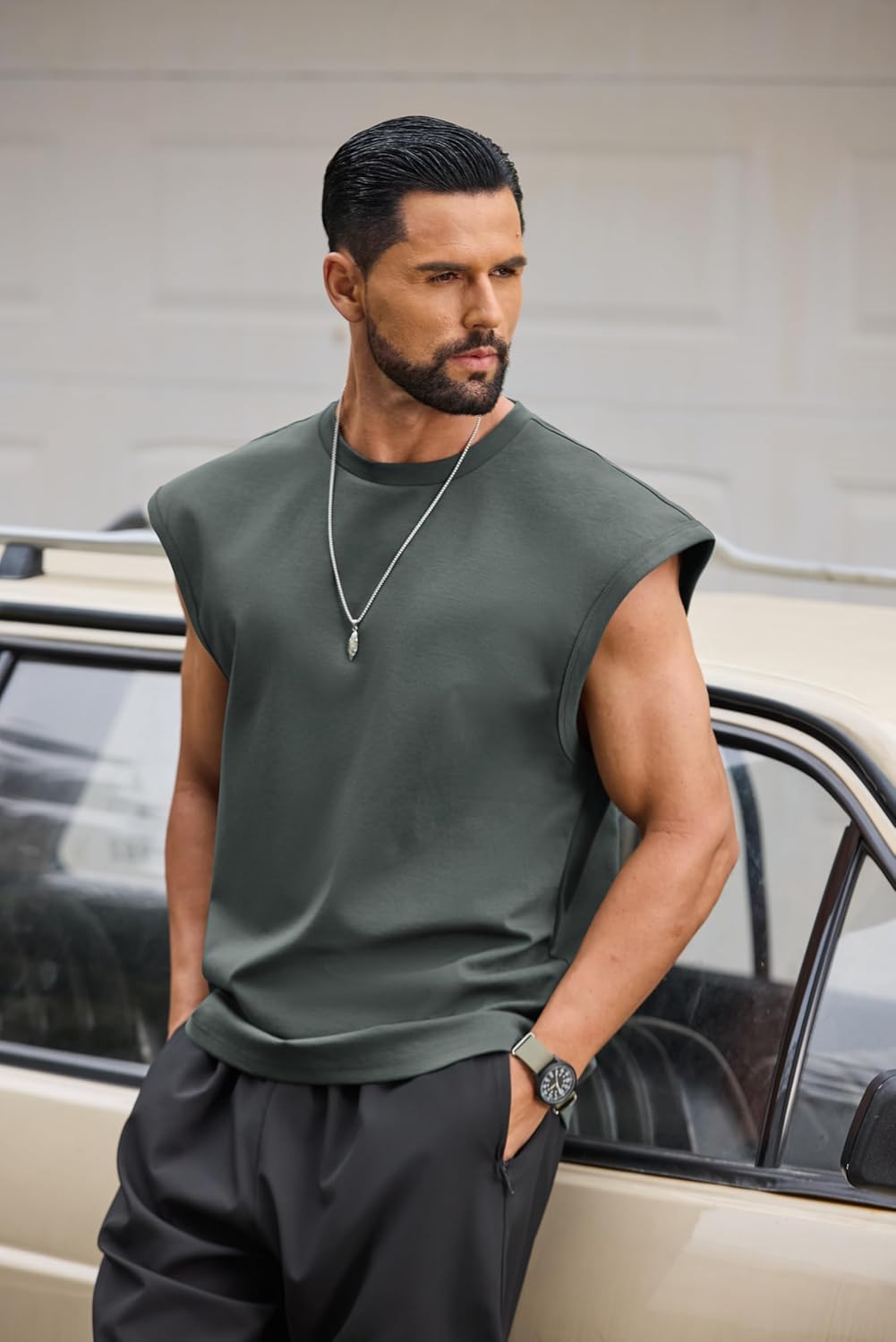 COOFANDY Mens Workout Tank Tops Summer Sleeveless Tee Shirts Casual Stylish Gym Muscle Shirt Loose Fit for Basketball - Image 9