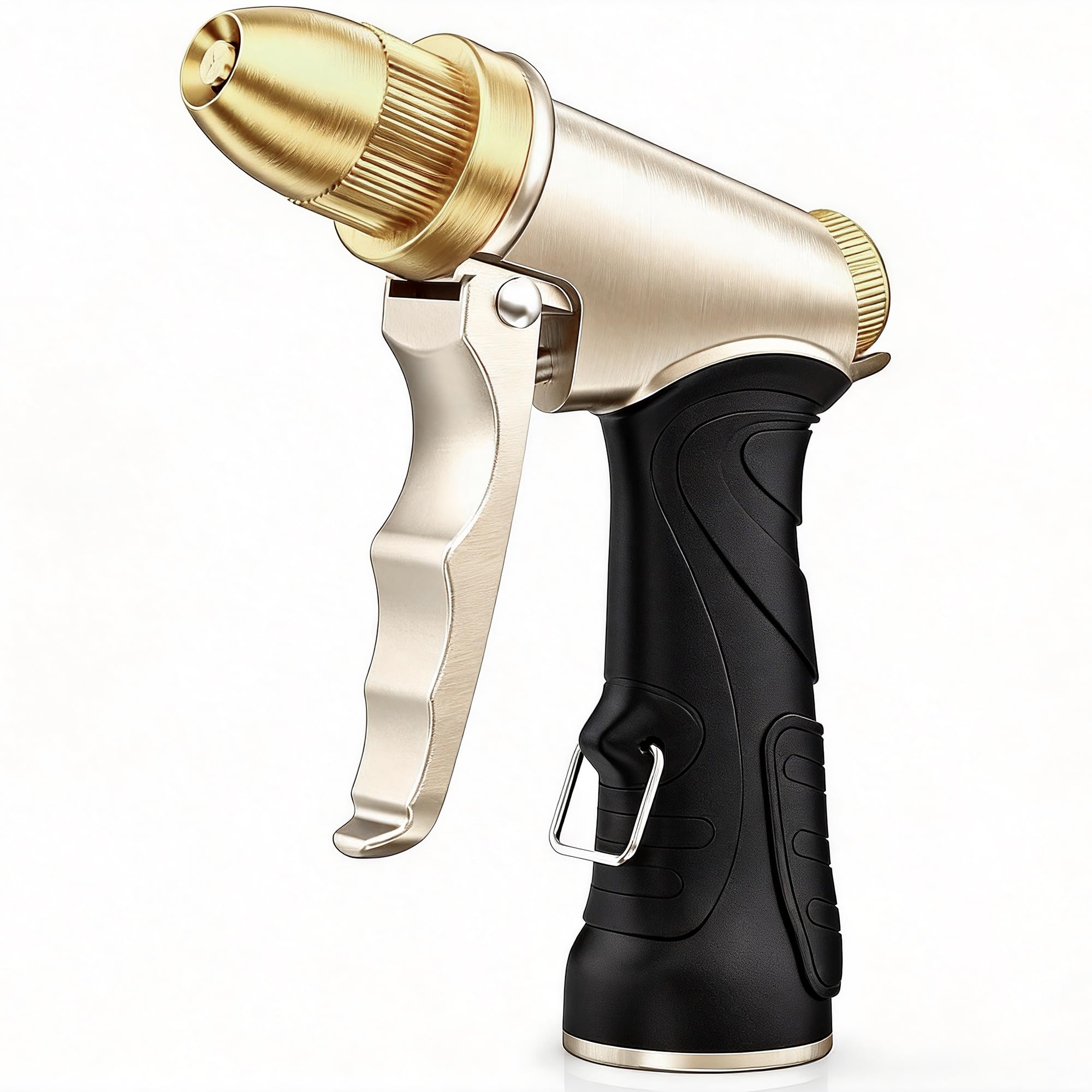 Lawn Social Hose Pipe Spray Gun Metal High Pressure Adjustable Garden Hose Nozzle for Car Wash, Patio & Plant Watering — image 1