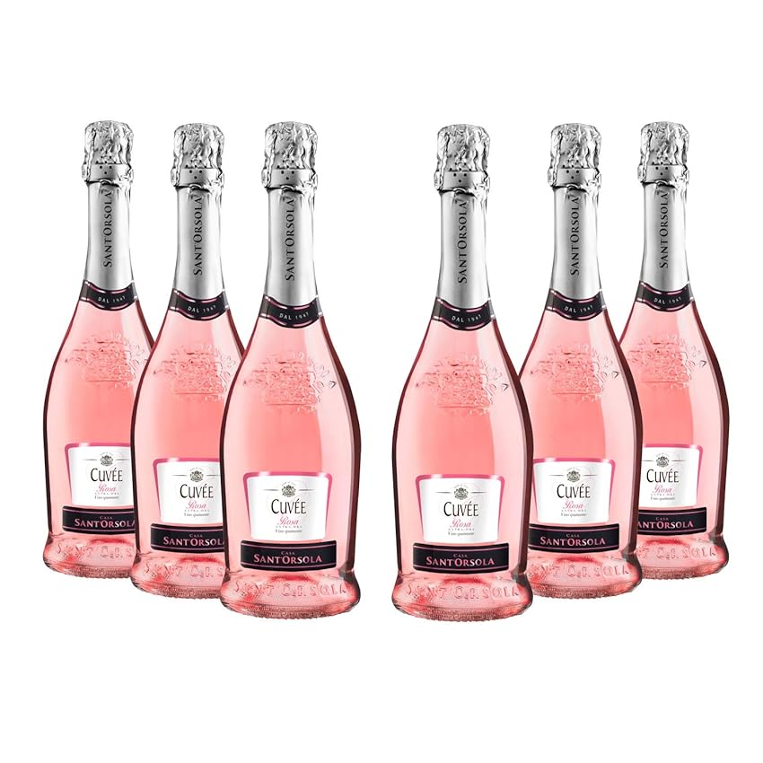 Sant'Orsola - Vino Cuvèe Rosa, da Prestigiosa Uva Italiana, Gusto Morbido con Note Aromatiche e Fresche, 6x750 ml