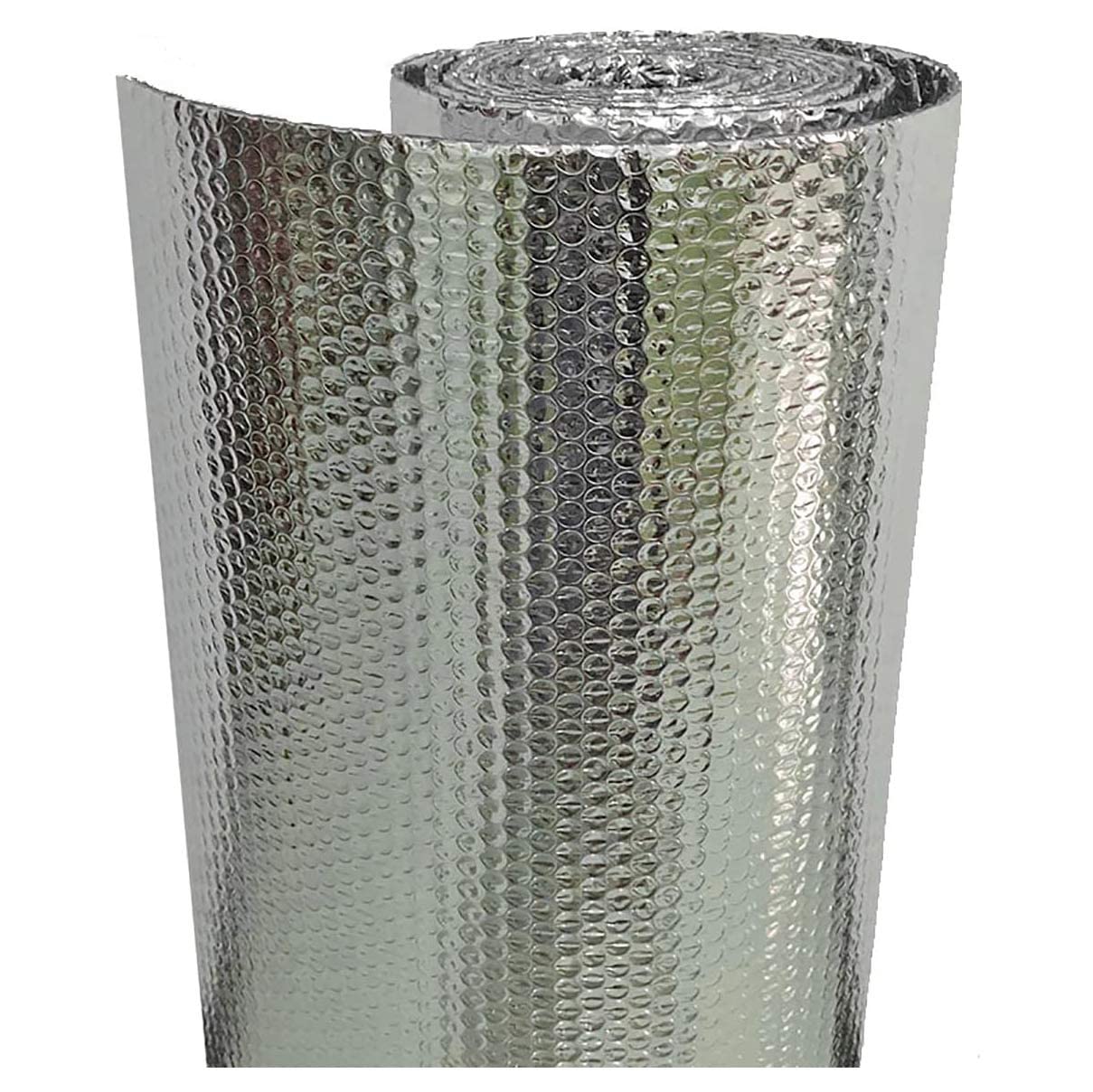 Dwuwarstwowa aluminiowa folia bąbelkowa, rolka izolacyjna, izolacja cieplna do grzejników, folia odblaskowa, do szop, bram garażowych, odbijających ciepło, płyta izolacyjna, 1 x 1 m