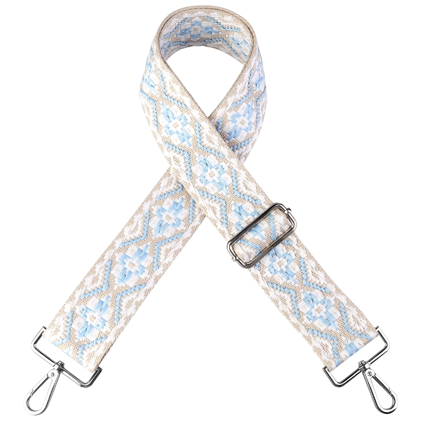 Breiter Umhängetaschen-Gurt Aus Baumwolle/Leinen – 5 Cm Breit, Verstellbar 80–140 Cm, In Marineblau