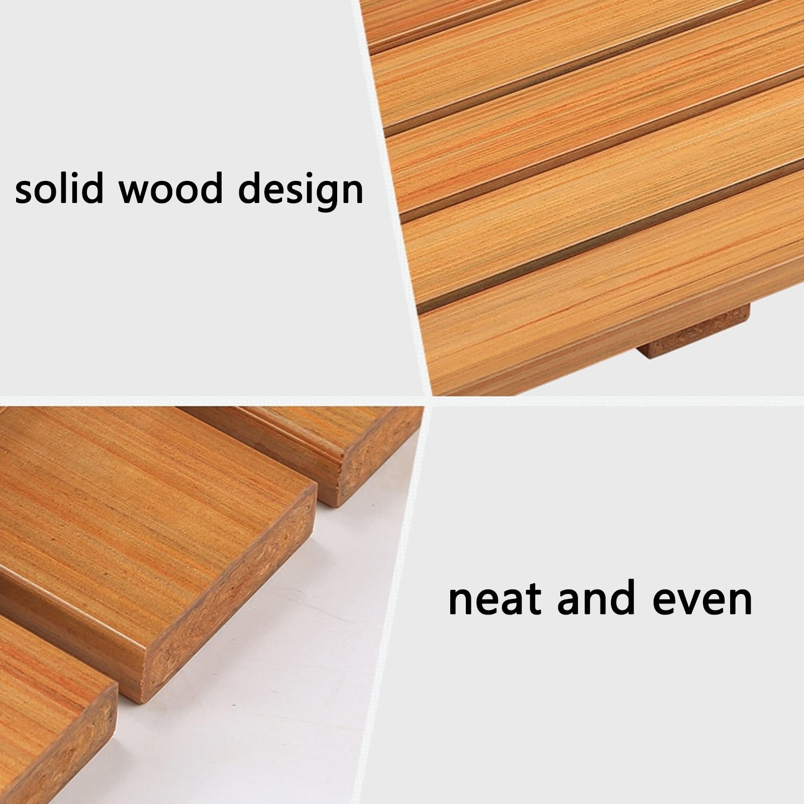 Pedana in Legno,Tappeto Sauna in Legno,Pedana Doccia Legno Ecologico,Pedana per Doccia Multiuso,Pedana Doccia in Legno,per Una Facile Conservazione,Adatto a Tutte Le Occasioni (66x40cm/26x15.7in)