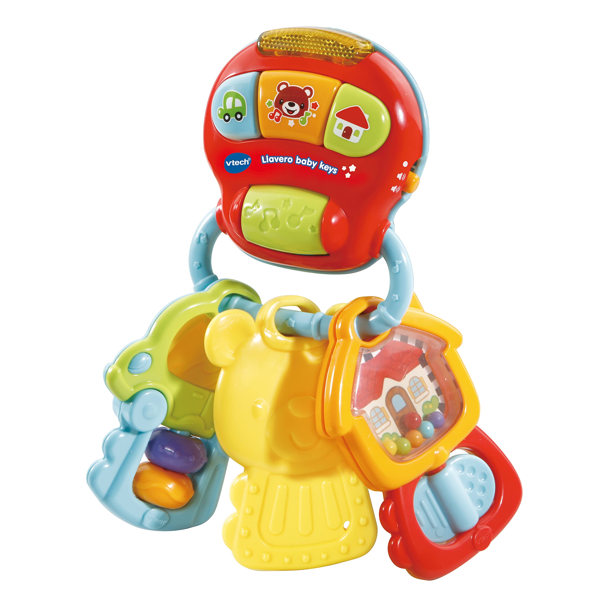 Vtech - Portachiavi Baby Keys Sonaglio Elettronico Interattivo Con Voce E Luci (3480-505122), Colore/Modello Assortiti-image