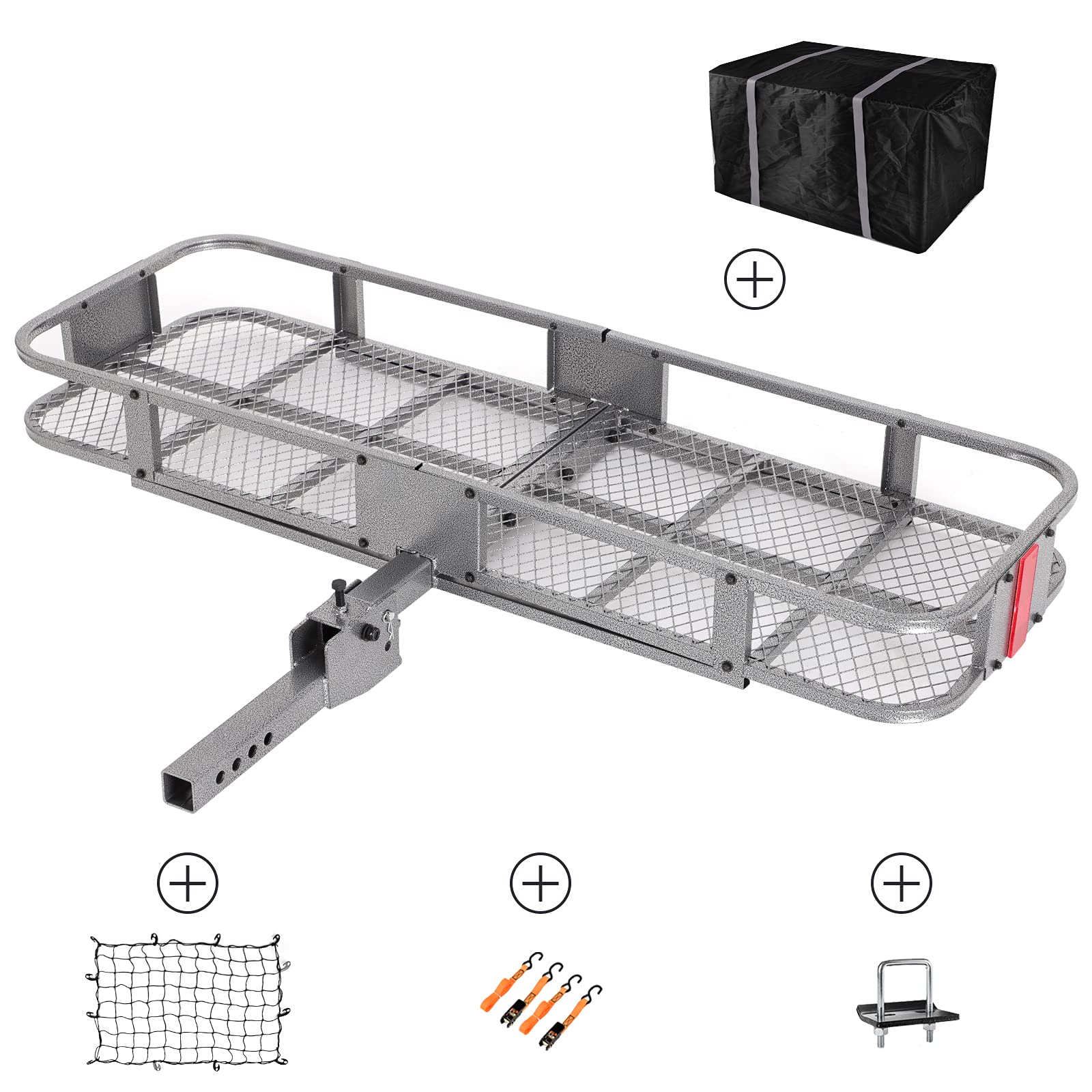 Buy TITIMO 60"x21"x6" Folding Hitch Cargo Carrier Luggage Basket Rack